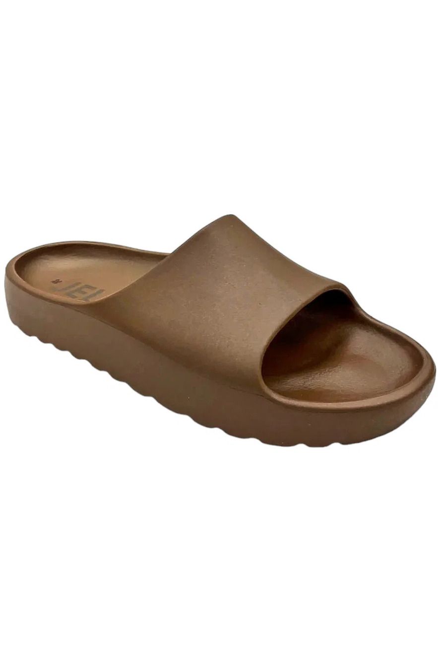 Lemon Jelly Sport Slide Sandals Azalea Bronze Metal - Medium